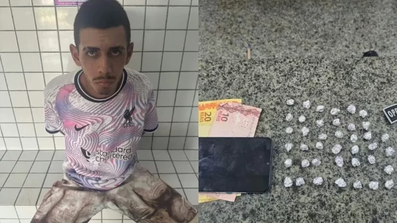 Suspeito conhecido como “Macarrão” é preso com pedras de crack durante abordagem da PM em Parnaíba