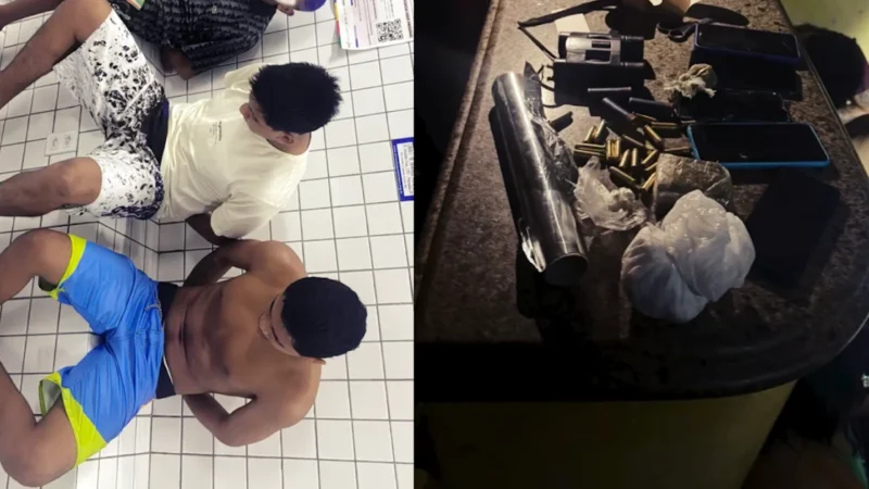Suspeitos são presos após denúncia de disparos de arma de fogo em Parnaíba
