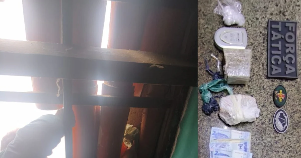 Drogas apreendidas pela Força Tática em uma casa de Parnaíba